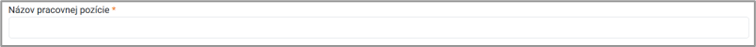 Zadanie názvu pracovnej pozície